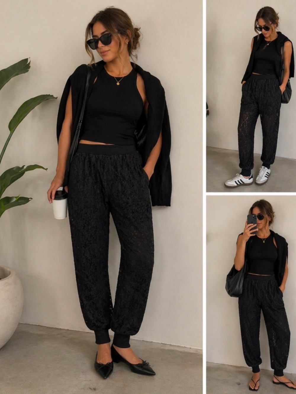 Theory Lace Jogger Pants Navy Cropped Ankle Pull On Small